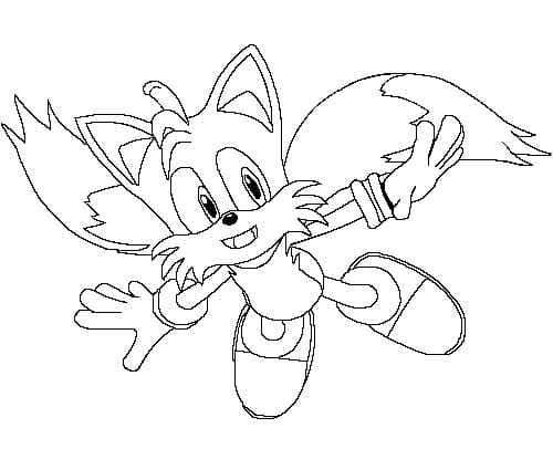 Coloriage Tails Mignon