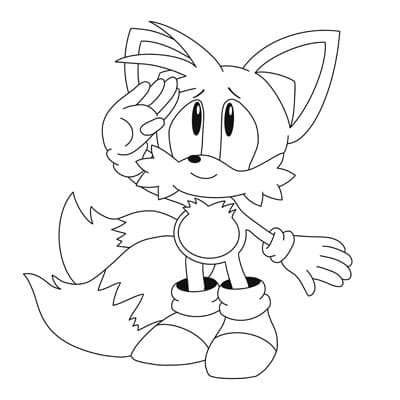 Coloriage Tails Pour les Enfants