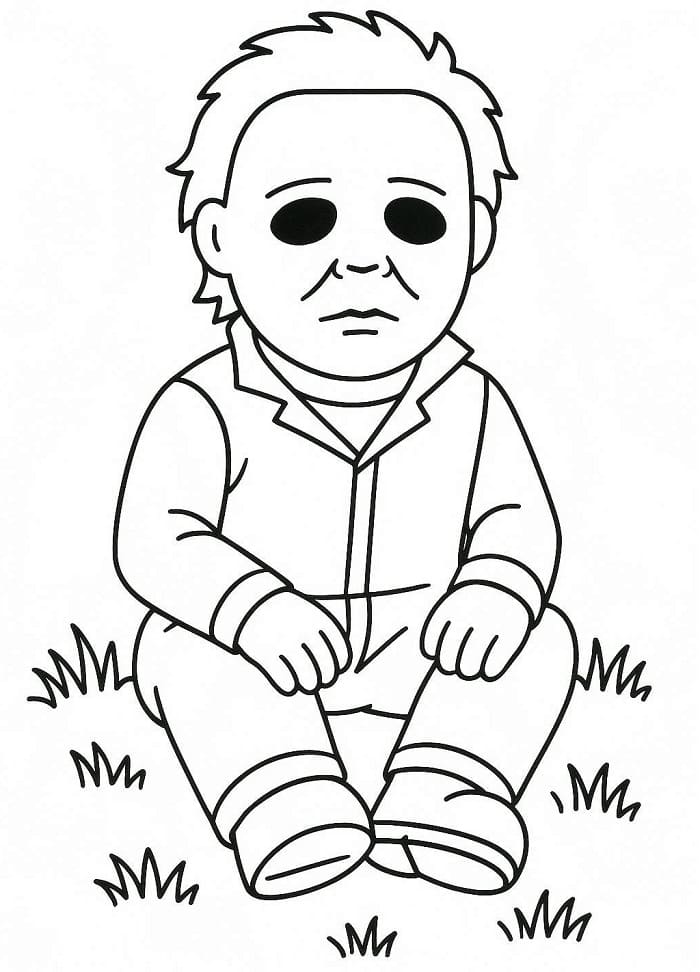 Coloriage Triste Michael Myers