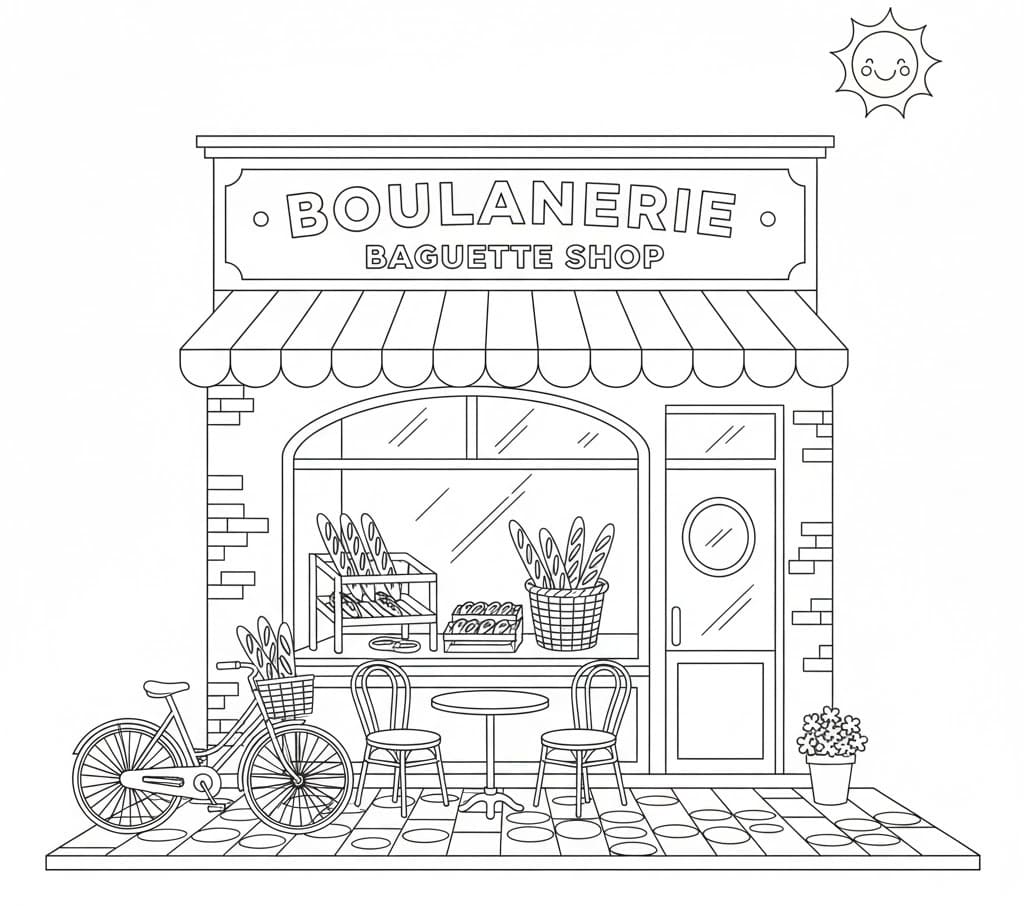 Coloriage Baguette 2