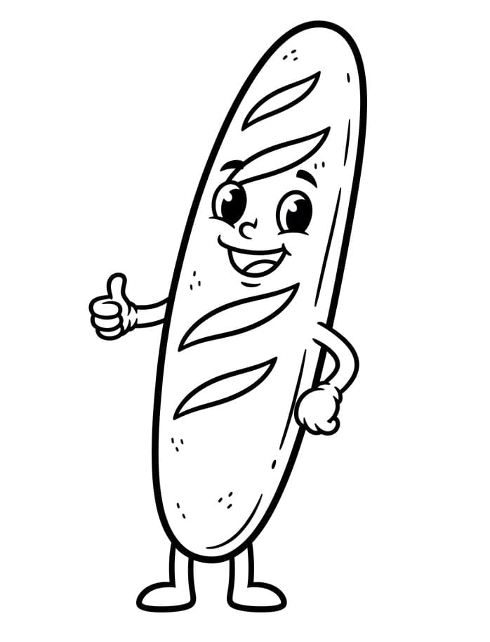 Coloriage Baguette de Dessin Animé