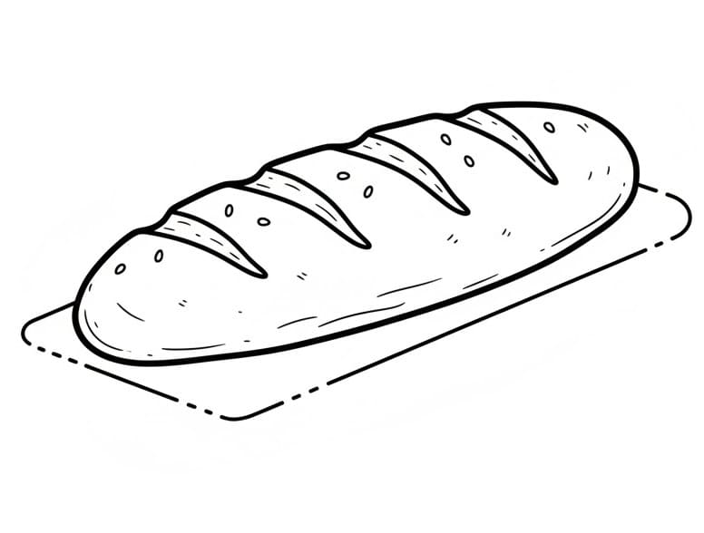Coloriage Baguette Gratuit Pour les Enfants