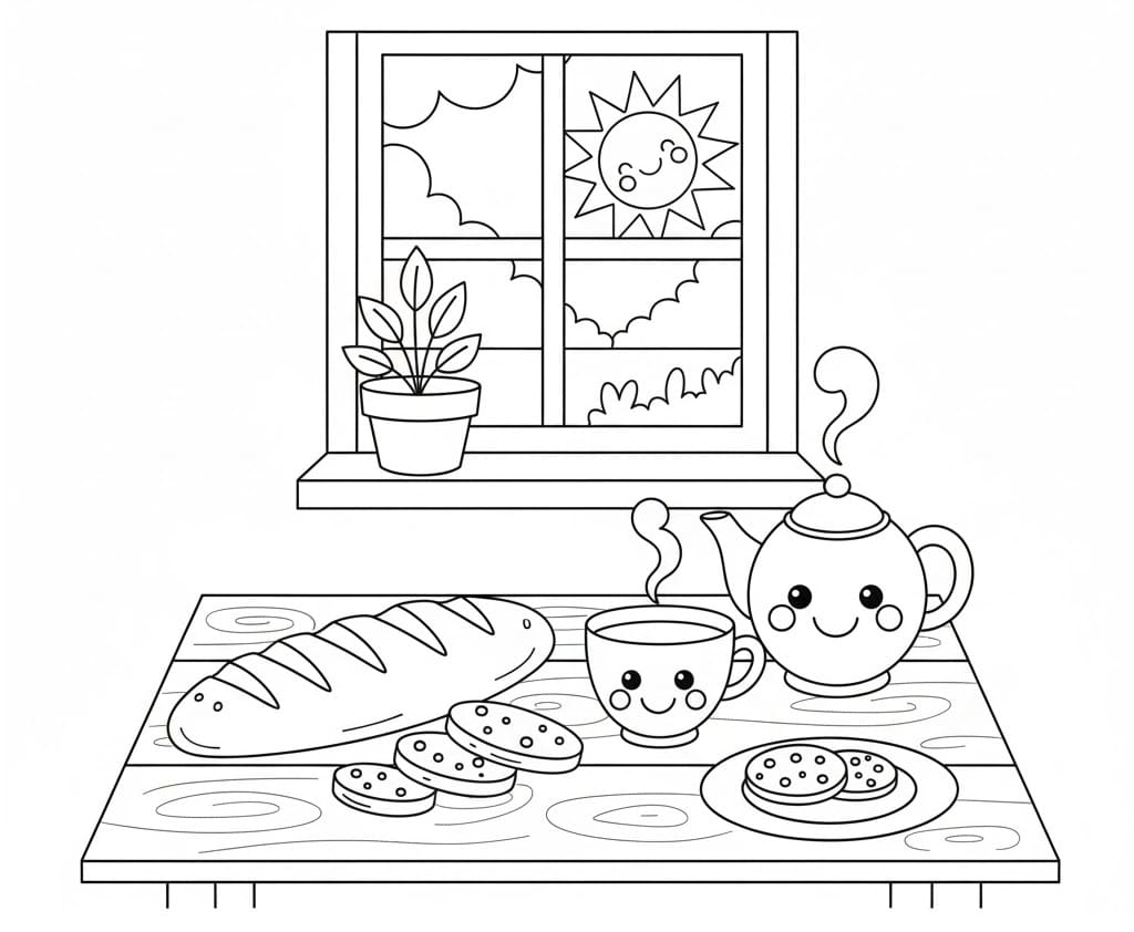 Coloriage Baguette Gratuit