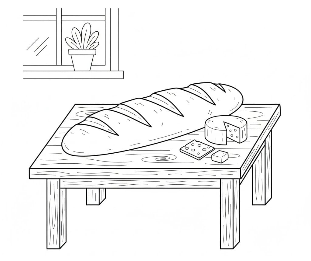 Coloriage Baguette Imprimable