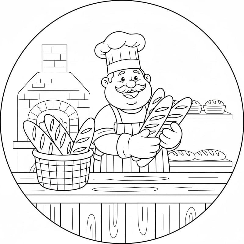 Coloriage Baguette Pour les Enfants