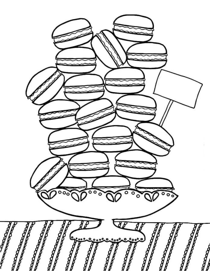 Coloriage Beaucoup de macarons