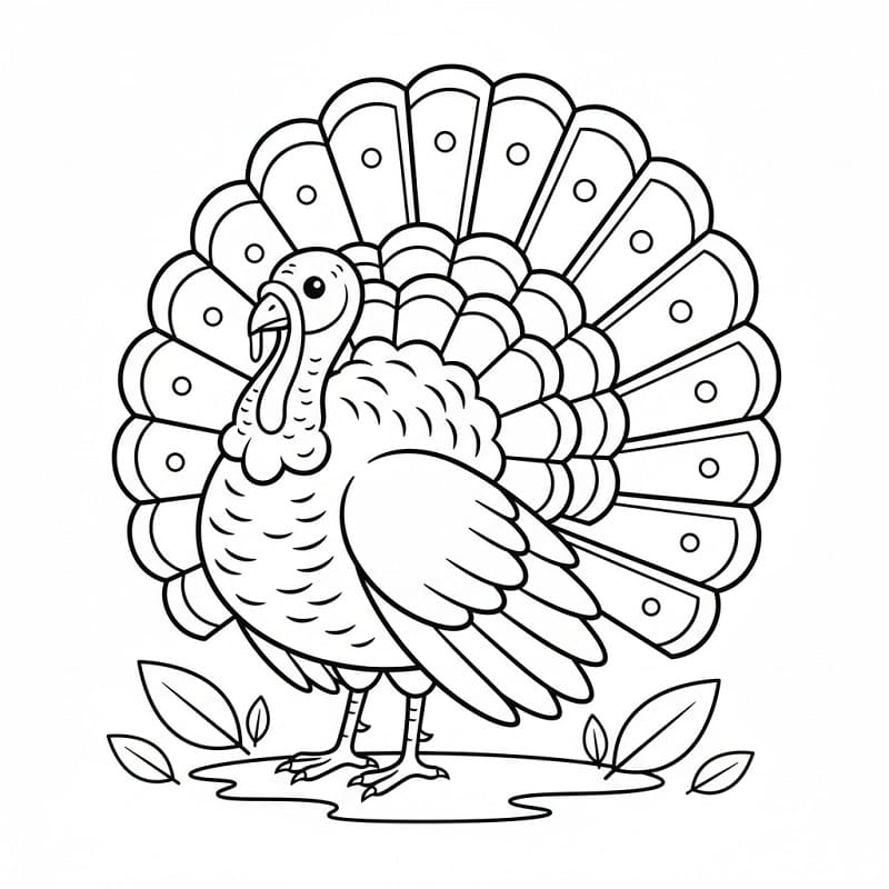 Coloriage Belle dinde