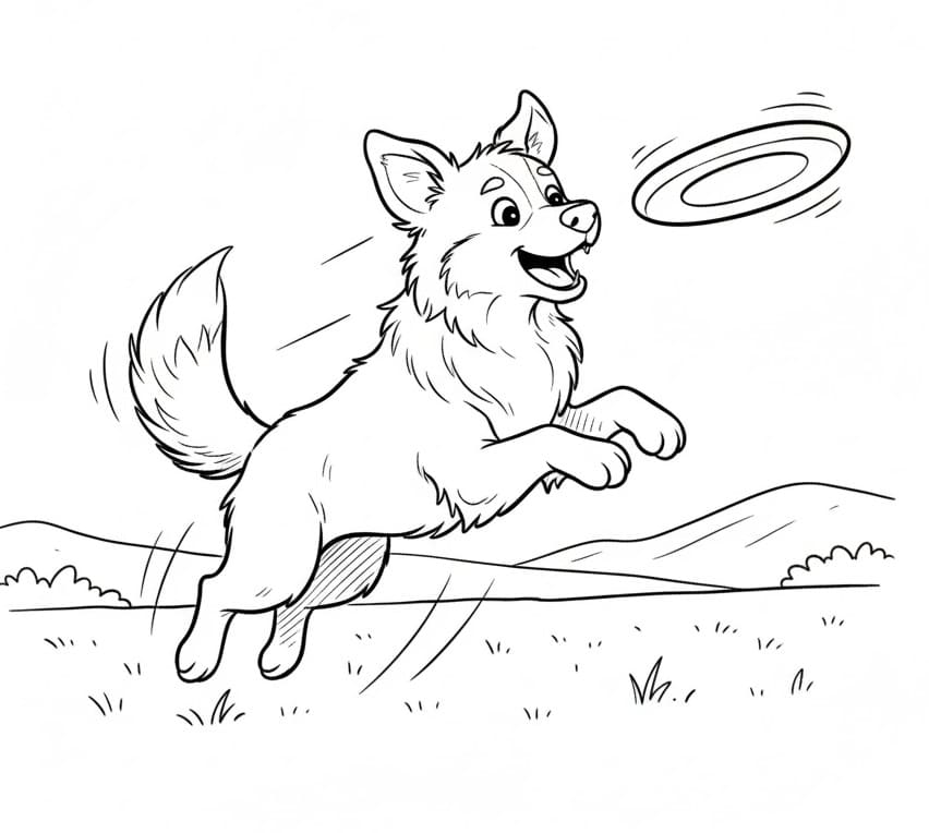 Coloriage Berger Australien Joueur