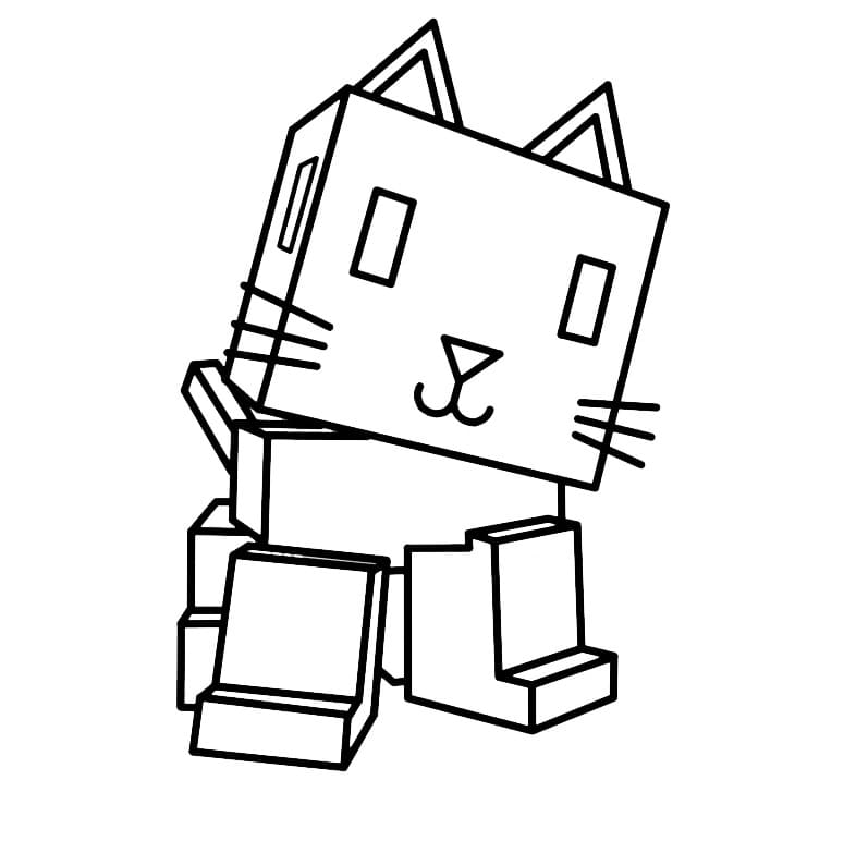 Coloriage Chat de Grow a Garden