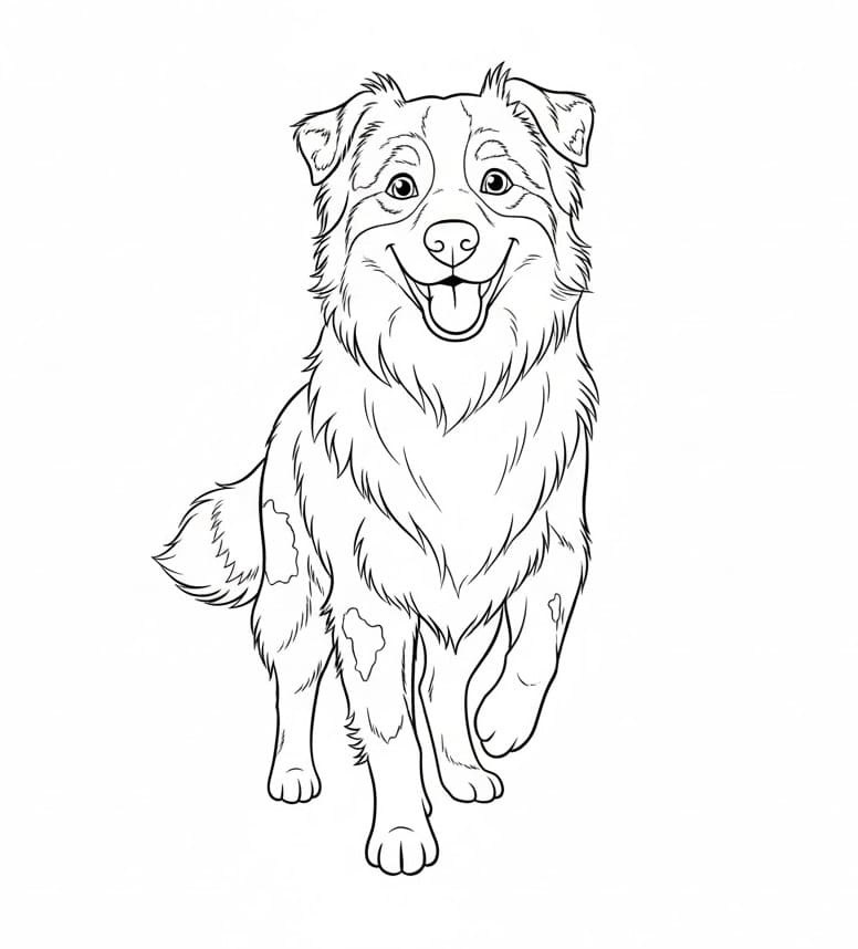 Coloriage Dessin de Berger Australien Gratuit