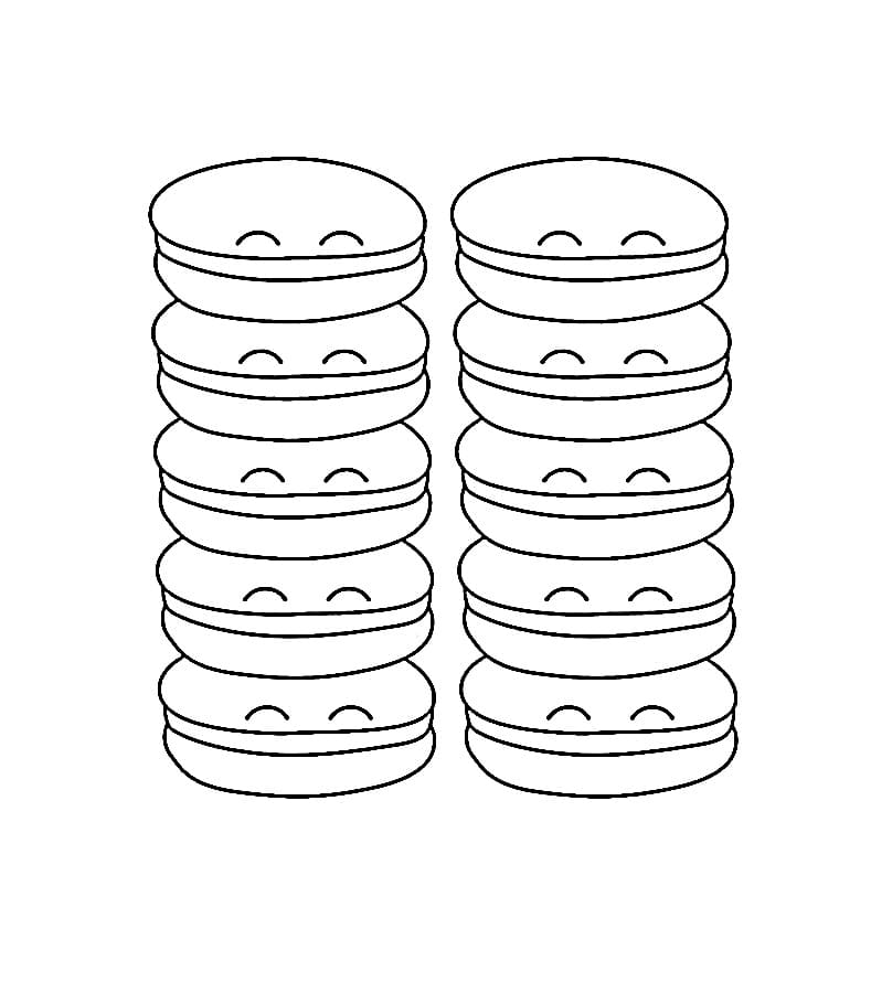Coloriage Dessin de Macaron Gratuit