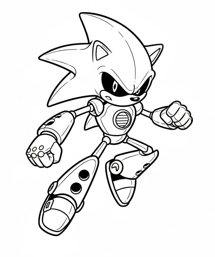 Coloriage Dessin de Metal Sonic