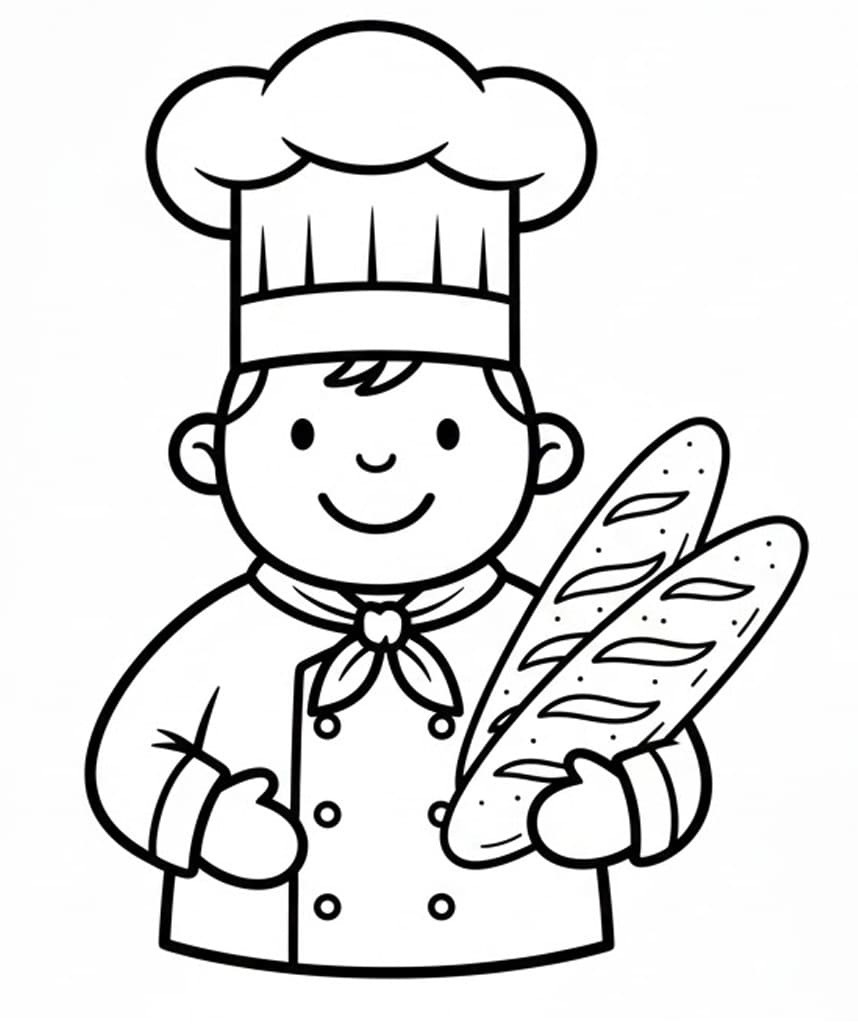 Coloriage Dessin Gratuit de Baguette
