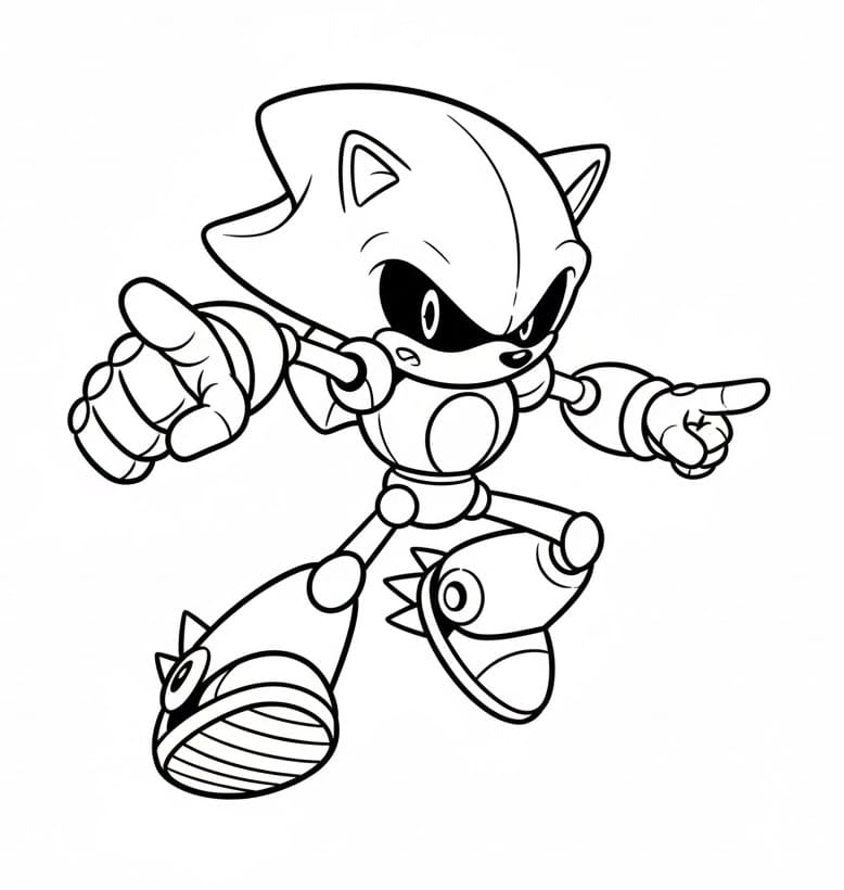 Coloriage Dessin Gratuit de Metal Sonic