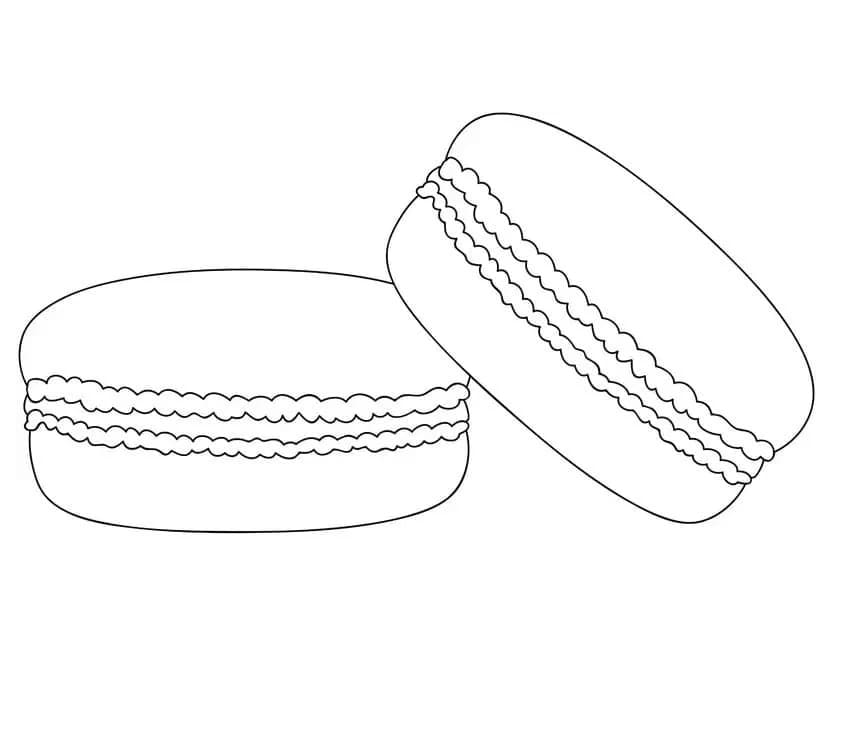 Coloriage Deux Macarons