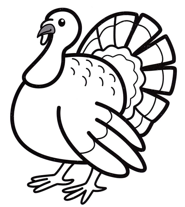 Coloriage Dinde mignonne
