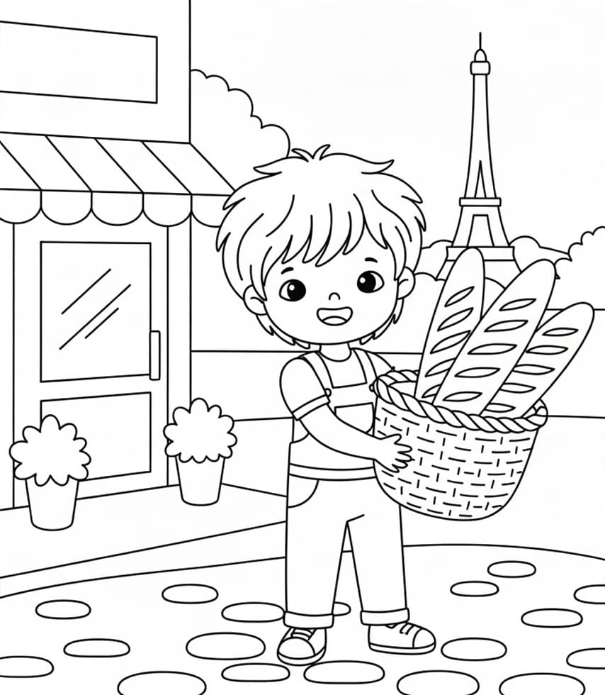 Coloriage Baguette