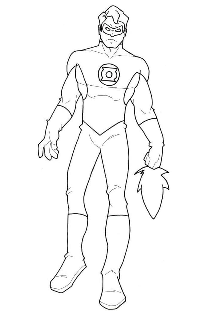 Coloriage Gratuit Green Lantern Pour les Enfants