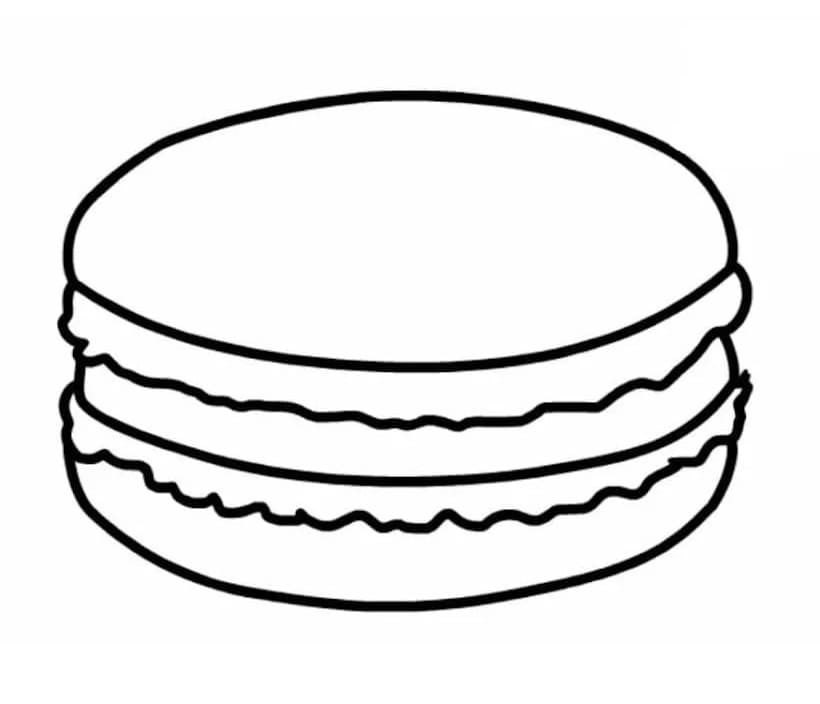 Coloriage Gratuit Macaron Pour les Enfants