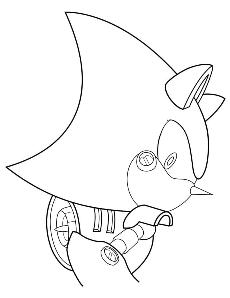 Coloriage Gratuit Metal Sonic