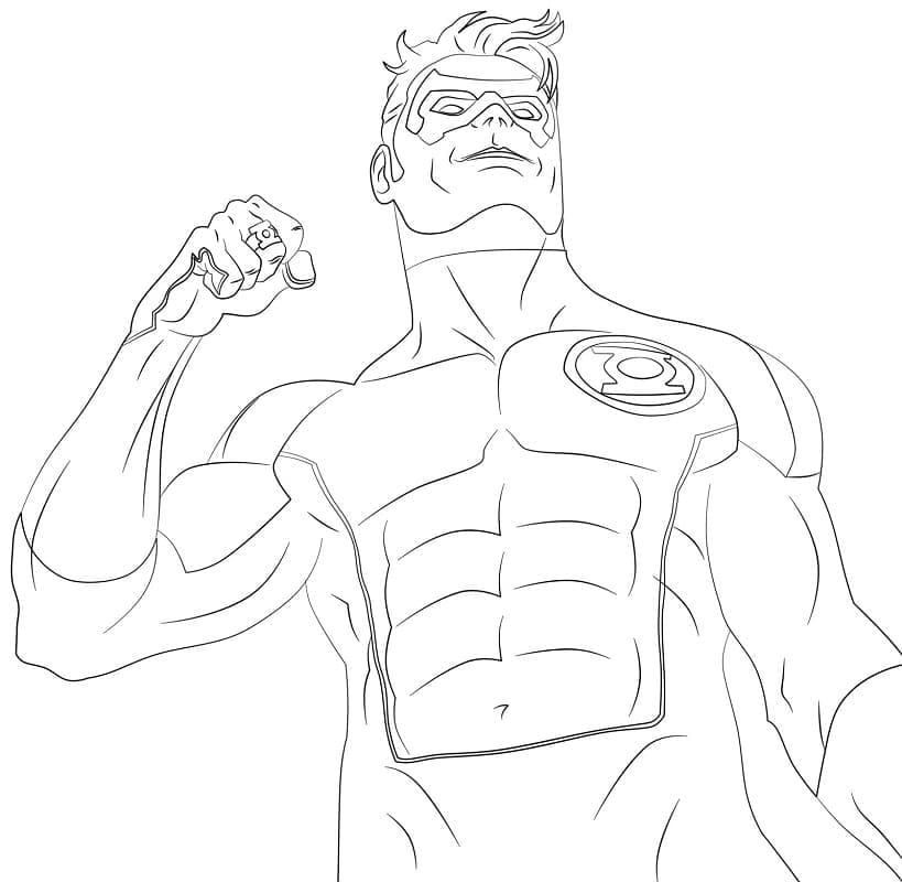 Coloriage Green Lantern de DC Comics