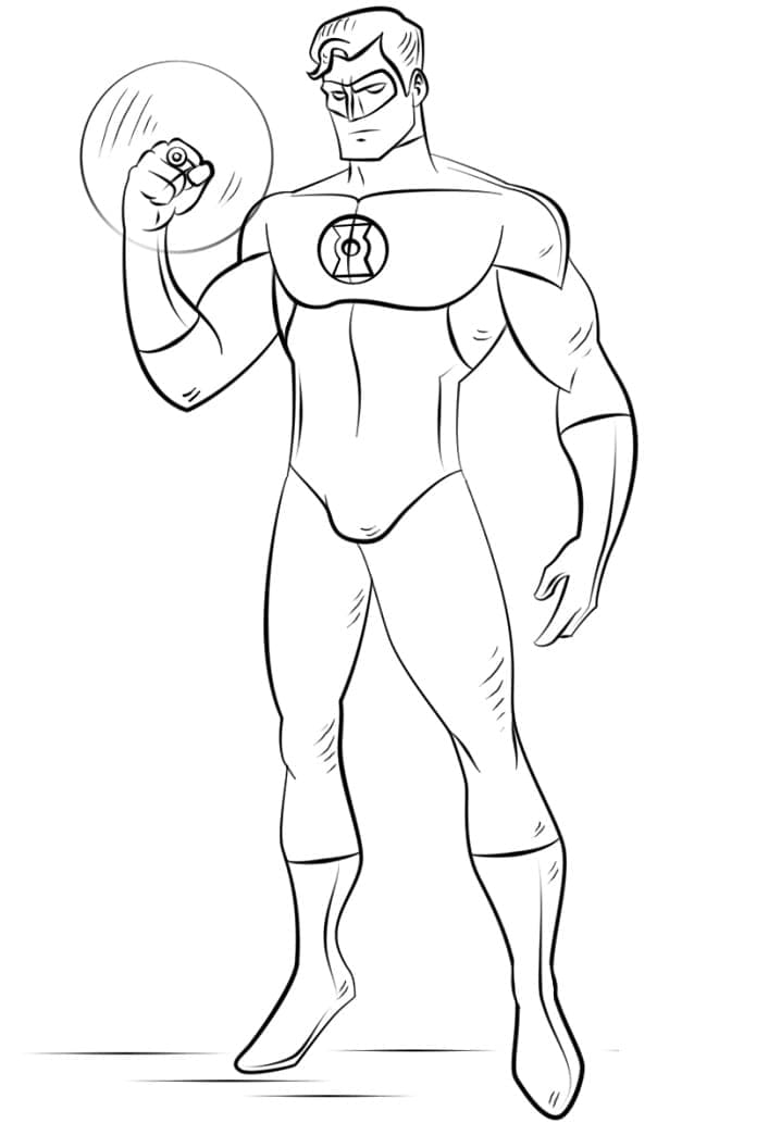 Coloriage Green Lantern de Dessin Animé