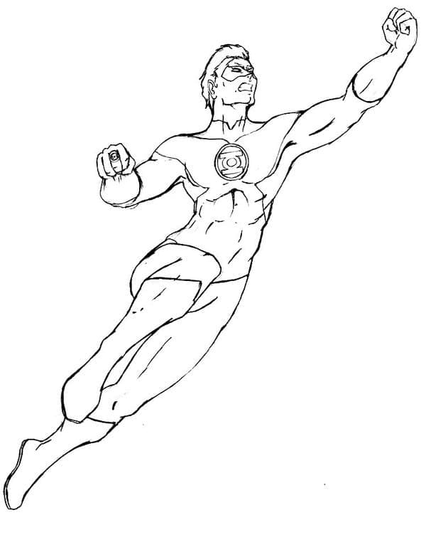 Coloriage Green Lantern Gratuit
