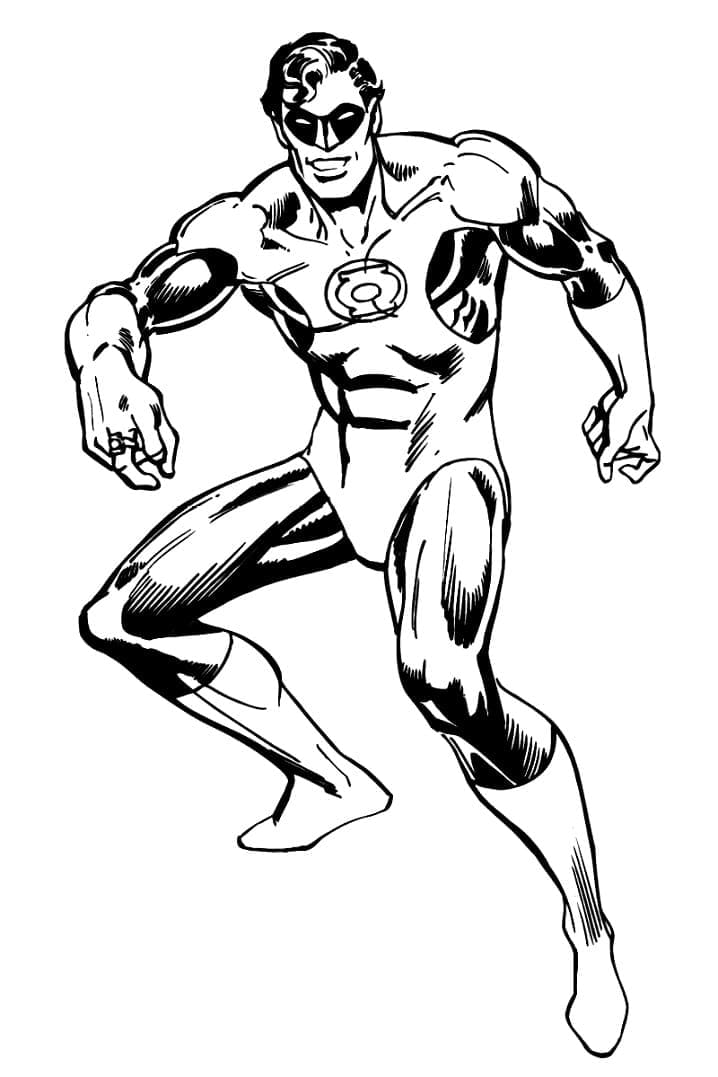Coloriage Green Lantern Imprimable Gratuit Pour les Enfants