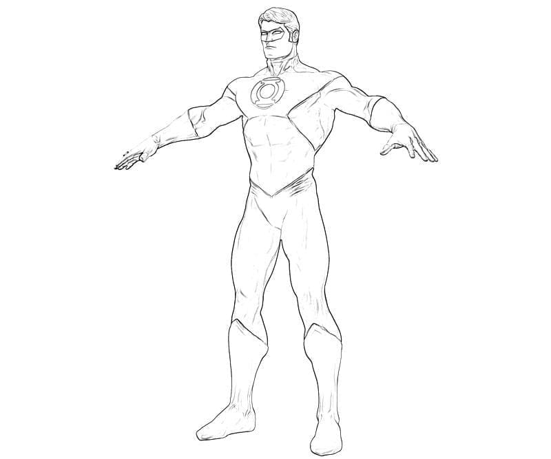 Coloriage Green Lantern Imprimable Gratuit