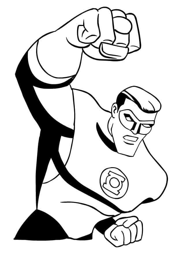 Coloriage Green Lantern Imprimable Pour les Enfants
