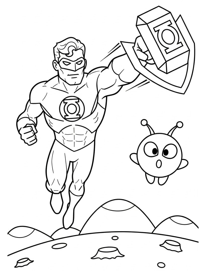 Coloriage Green Lantern Incroyable