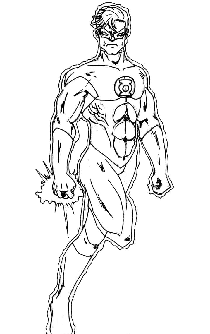 Coloriage Green Lantern Super-héros DC Comics