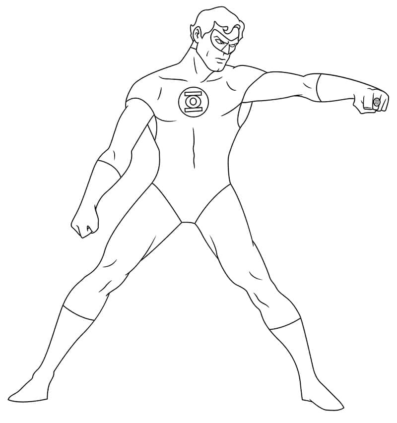 Coloriage Green Lantern Super-héros de DC