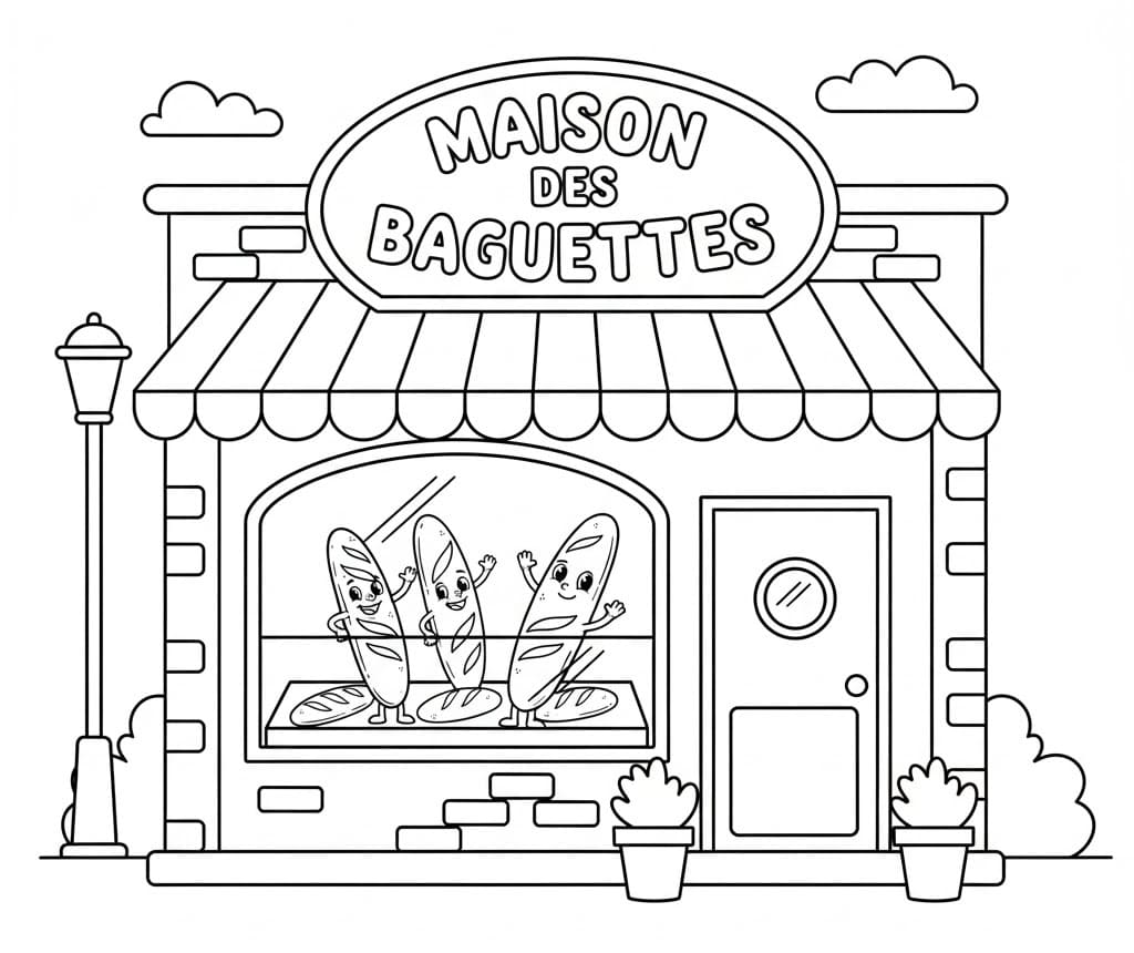 Coloriage Imprimable Baguette