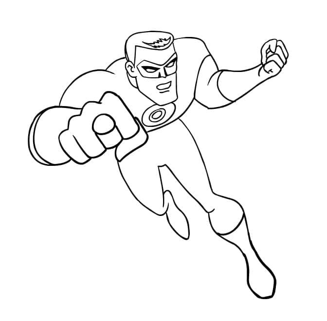 Coloriage Imprimable Gratuit Green Lantern Pour les Enfants