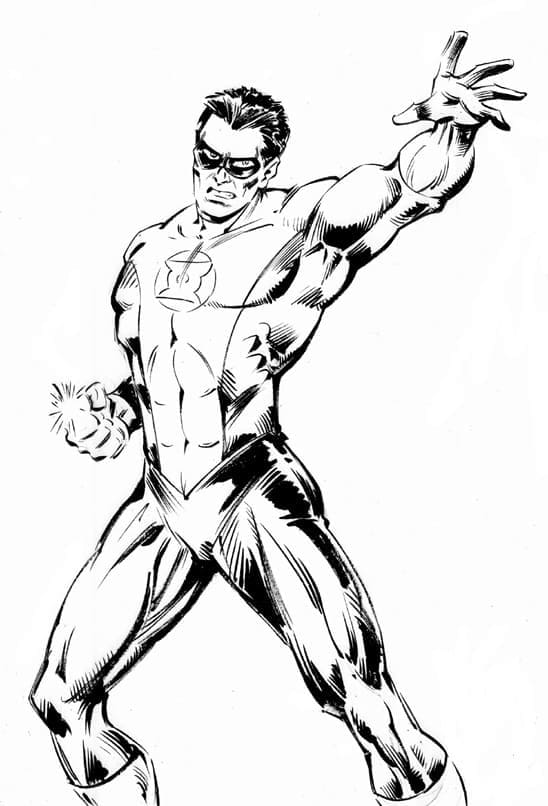 Coloriage Imprimable Gratuit Green Lantern