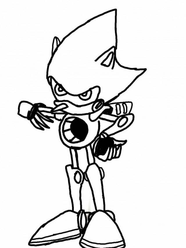 Coloriage Imprimable Gratuit Metal Sonic