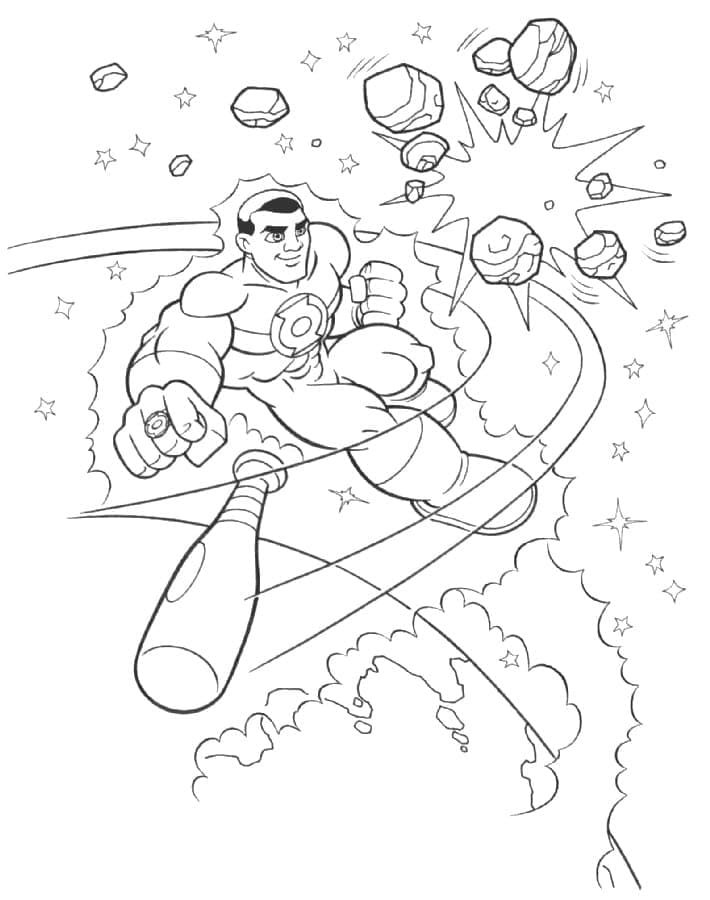 Coloriage Imprimable Green Lantern Pour les Enfants