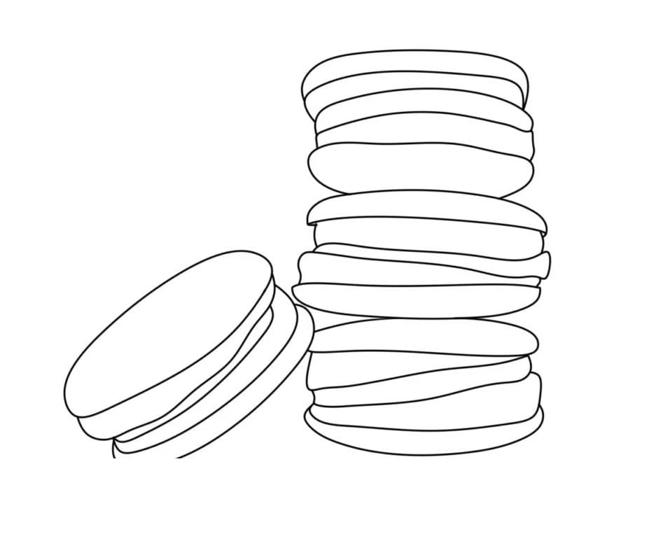 Coloriage Imprimable Macaron