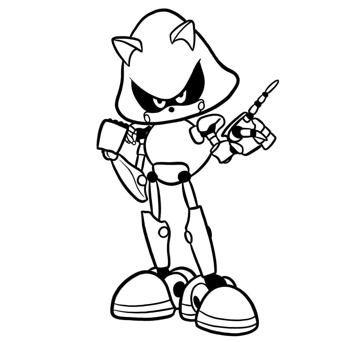 Coloriage Imprimable Metal Sonic