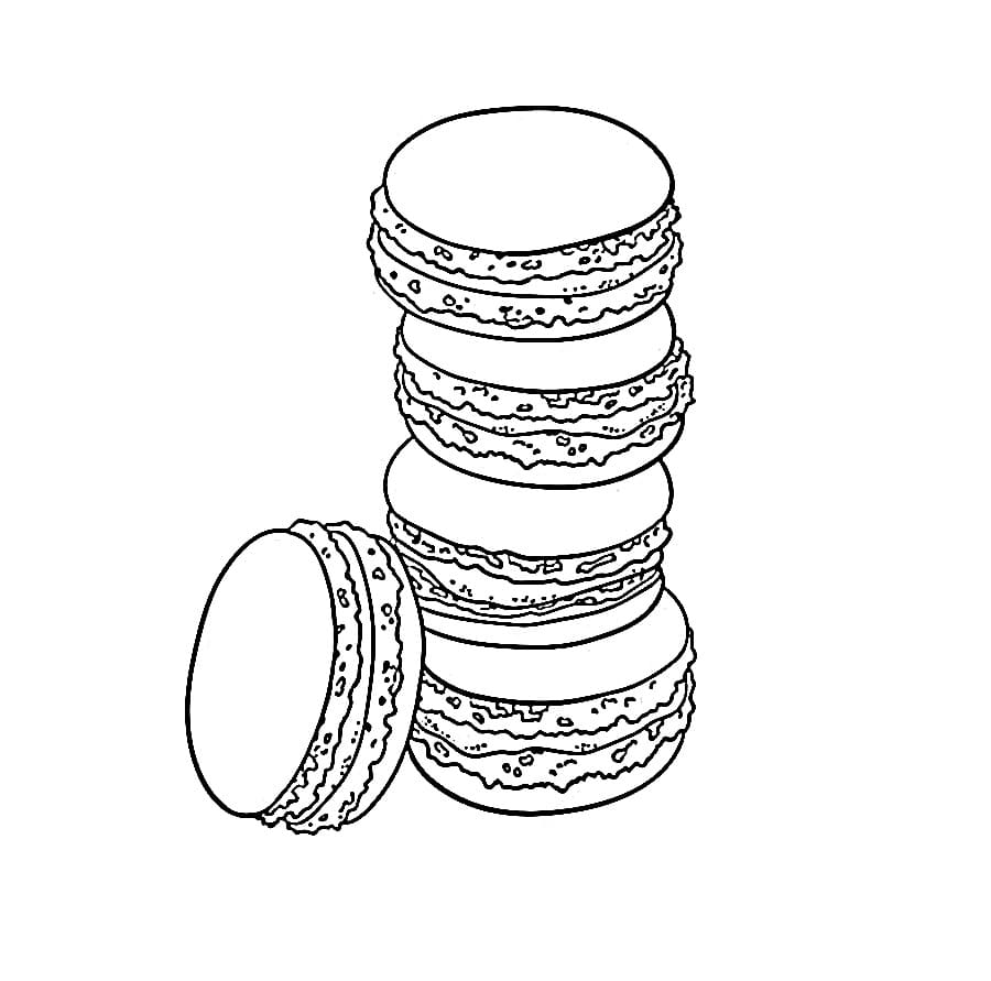 Coloriage Macaron Imprimable