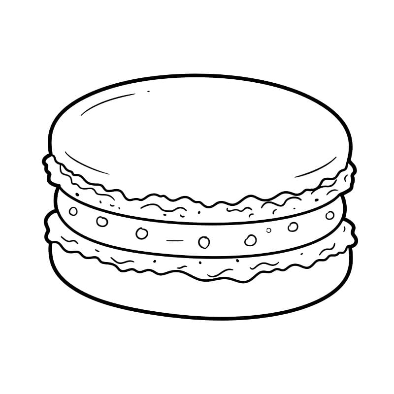 Coloriage Macaron Pour les Enfants