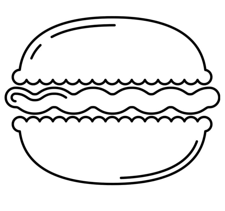 Coloriage Macaron Sucré