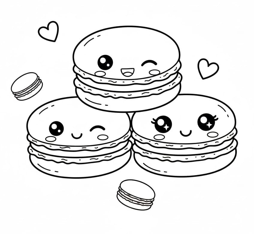 Coloriage Macaron
