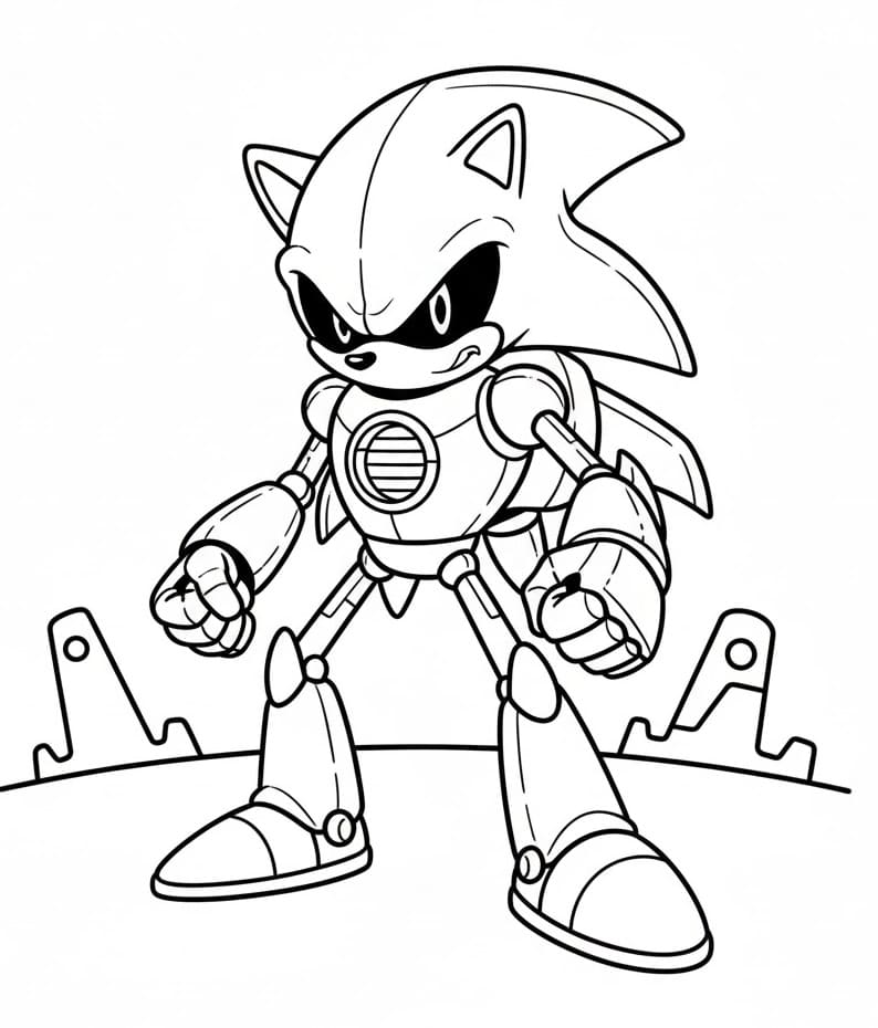 Coloriage Metal Sonic