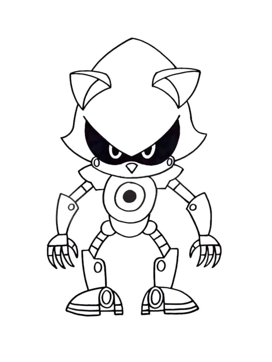 Coloriage Metal Sonic Pour Enfants