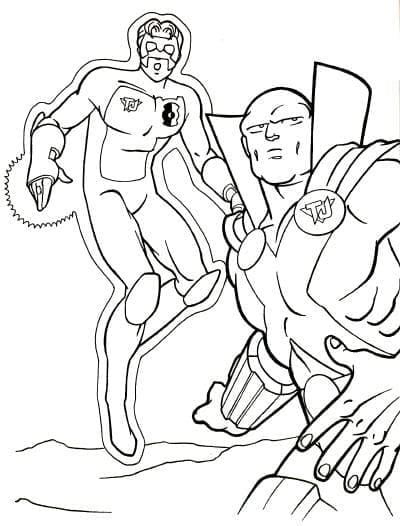 Coloriage Super-héros de DC Comics Green Lantern