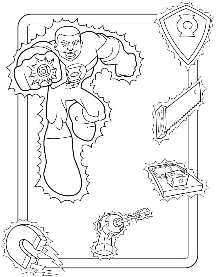 Coloriage Super-héros de DC Green Lantern