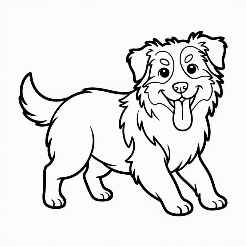 Coloriage Un berger australien mignon