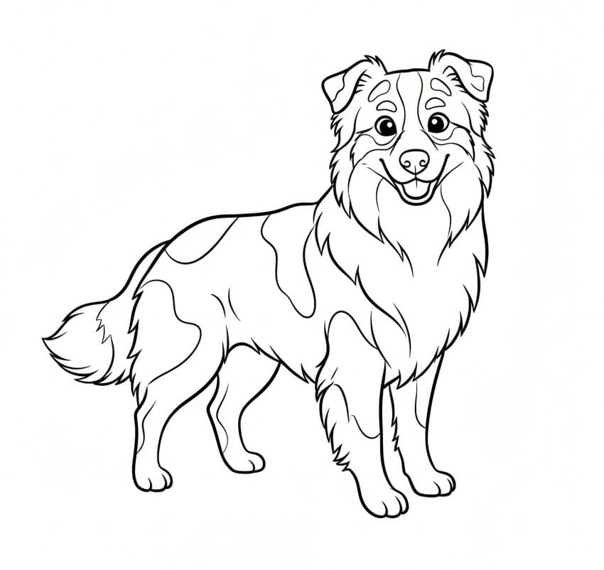 Coloriage Un Berger Australien